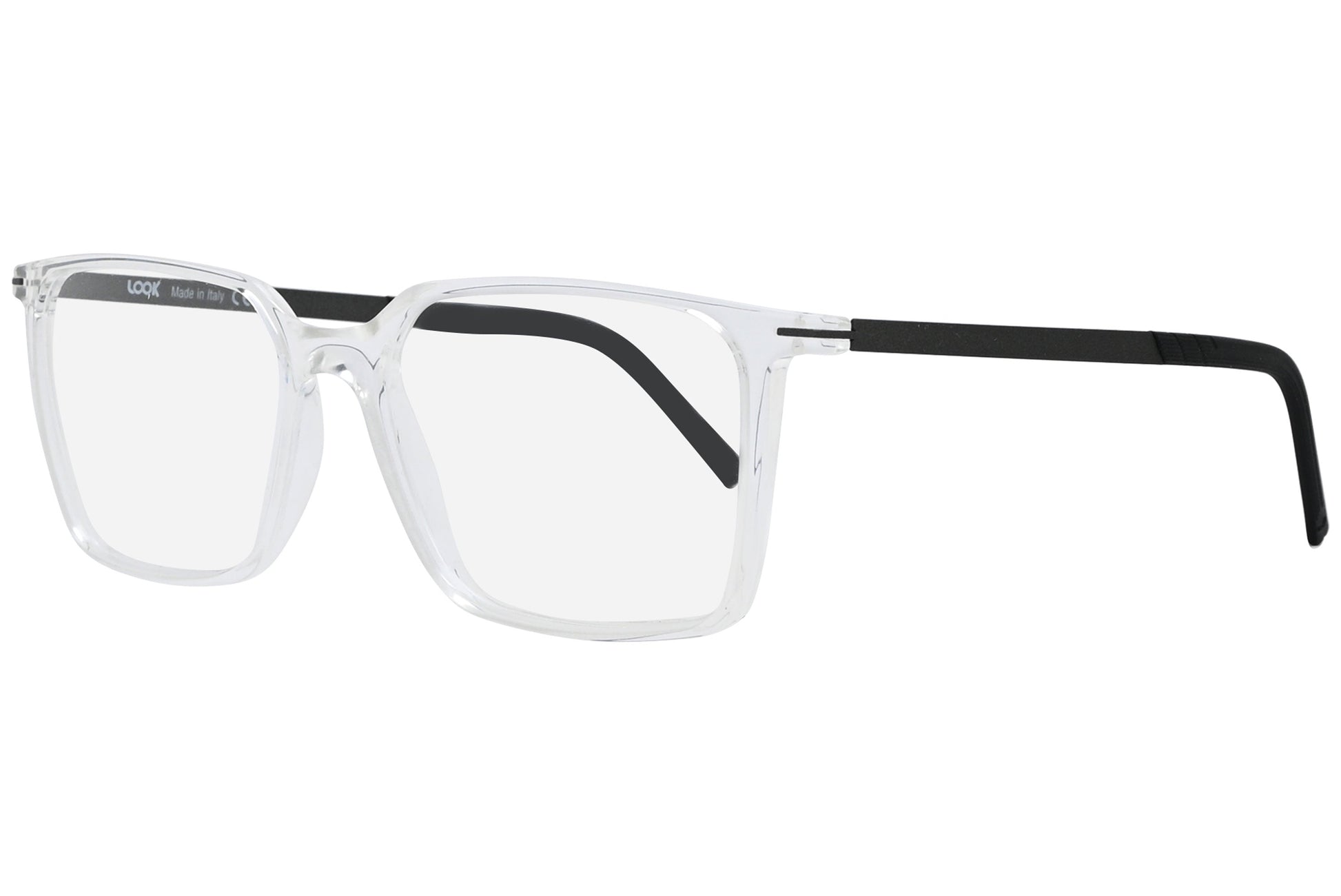 Side view of LOOK Eyeglasses 4610 in W8 – wayfarer frame with bold arms in warm brown tone