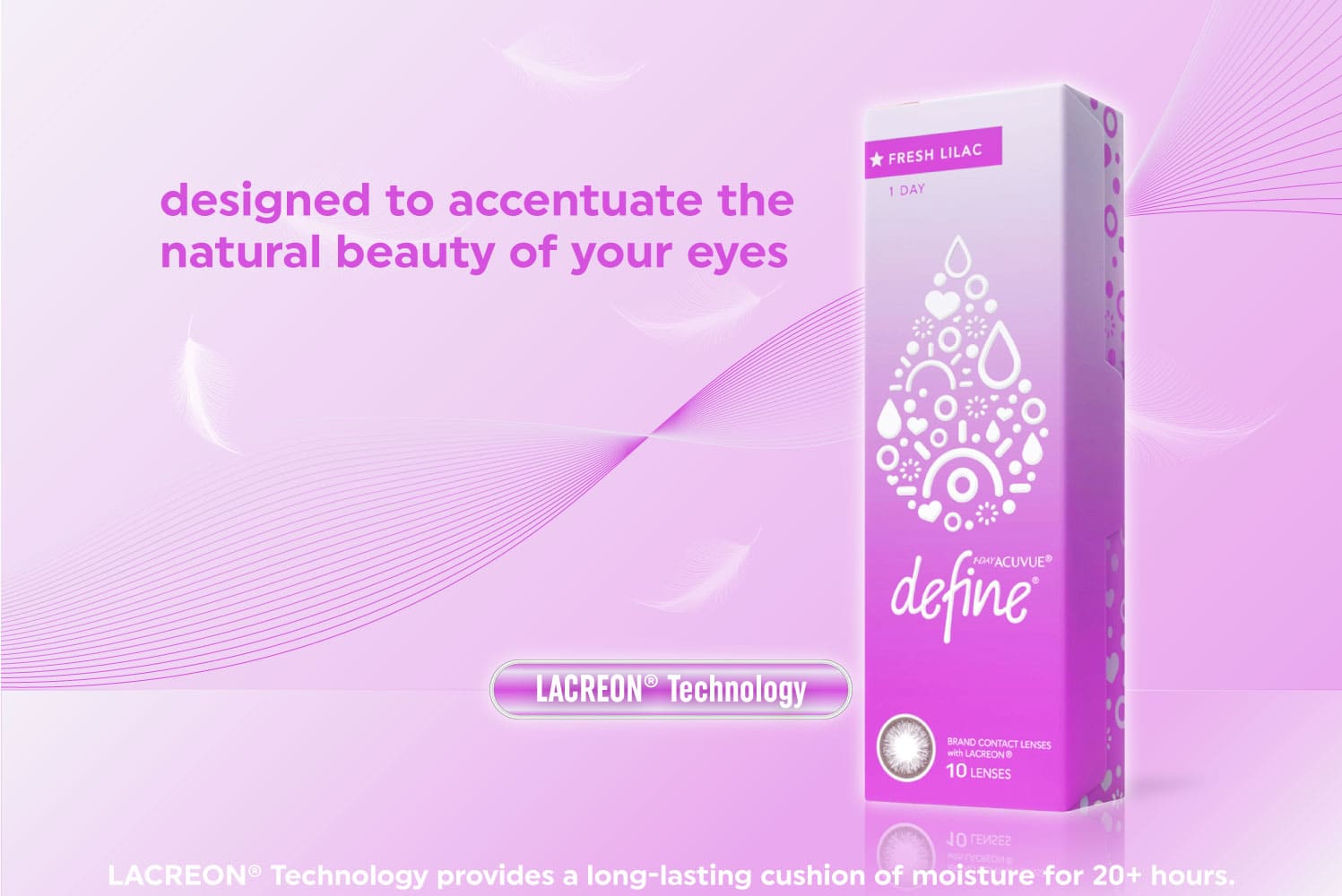 Acuvue Define Fresh Lilac with Lacreon Technology