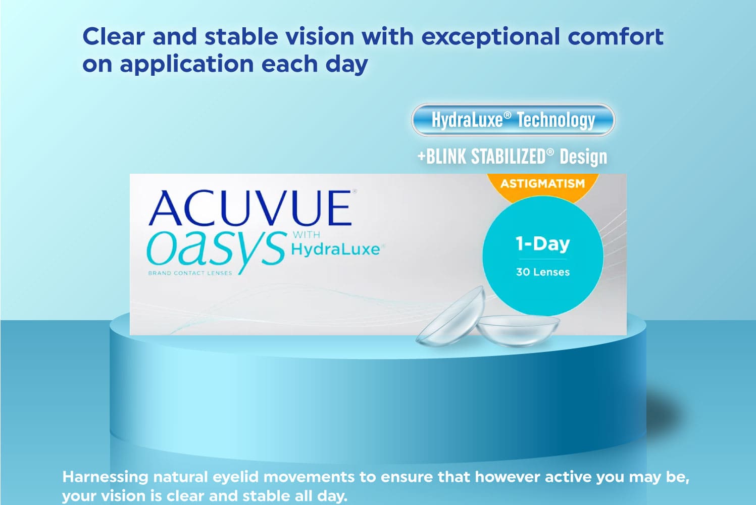 Acuvue Oasys 1-day 30 Lenses Astigmatism with HydraLuxe Technology and Blink Stabilized Design