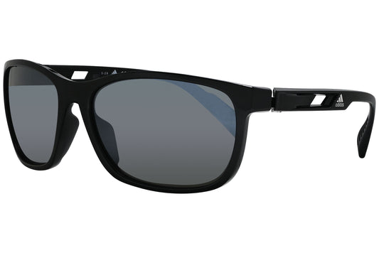 Adidas Rectangle Black Sunglasses Model: SP0014-01D-POL Side View