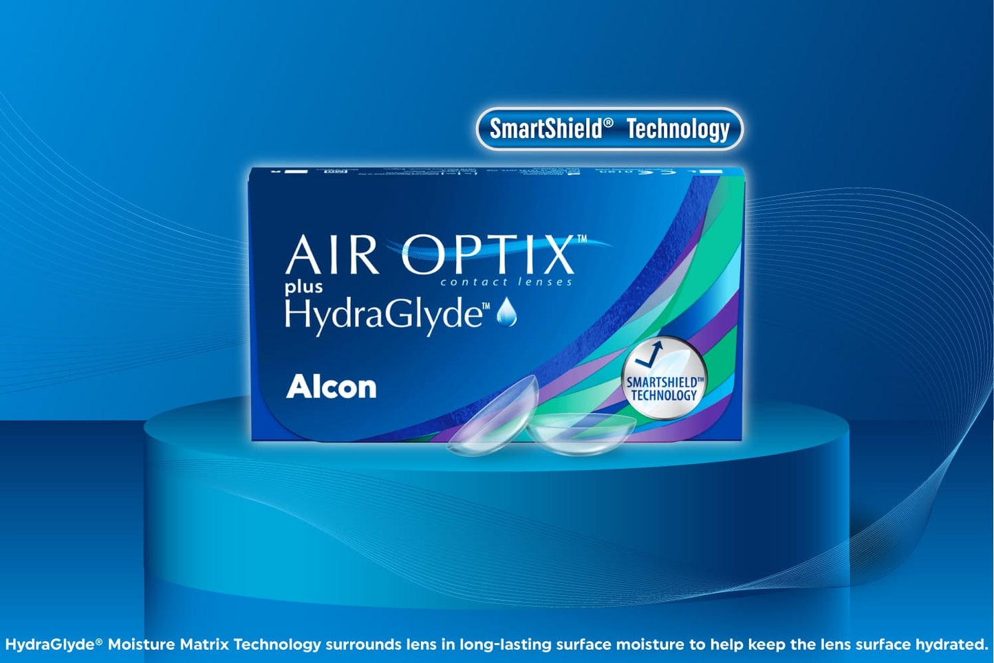 Alcon Air Optix plus HydraGlyde with SmartShield Technology