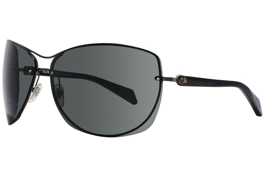 alexander-mcqueen aviator black eyeglasses frame viewed from a 45-degree angle.