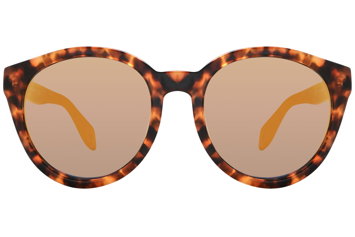 alexander-mcqueen oval tortoise eyeglasses frame viewed from a 90-degree angle.