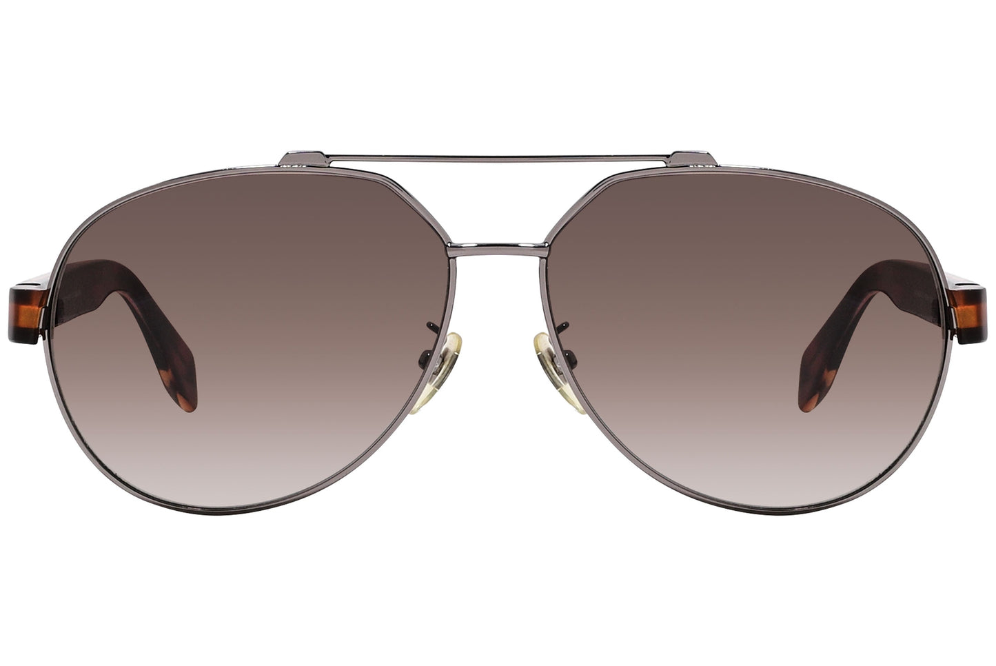 alexander-mcqueen oval tortoise eyeglasses frame viewed from a 90-degree angle.