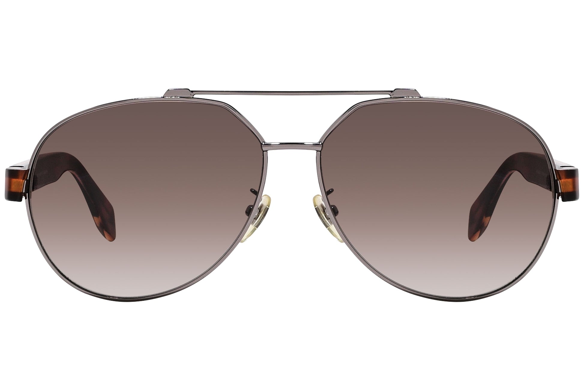 alexander-mcqueen oval tortoise eyeglasses frame viewed from a 90-degree angle.