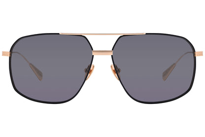 Front view of elegant and stylish designer sunglasses with sleek metal frames for adults.