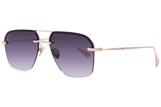 Side view of elegant and stylish designer sunglasses with sleek metal frames for adults.