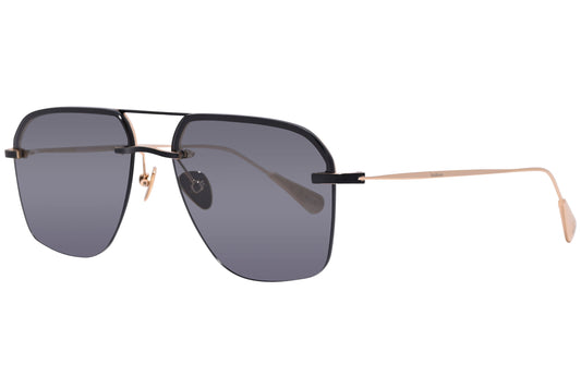 Side view of elegant and stylish designer sunglasses with sleek metal frames for adults.