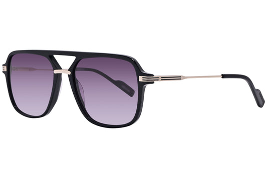 Side view of elegant and stylish designer sunglasses with sleek metal frames for adults.