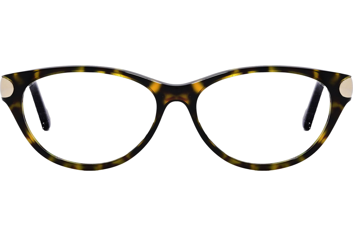 Balenciaga Cat-Eye Tortoise Eyeglasses Frame Viewed From Front Angle.