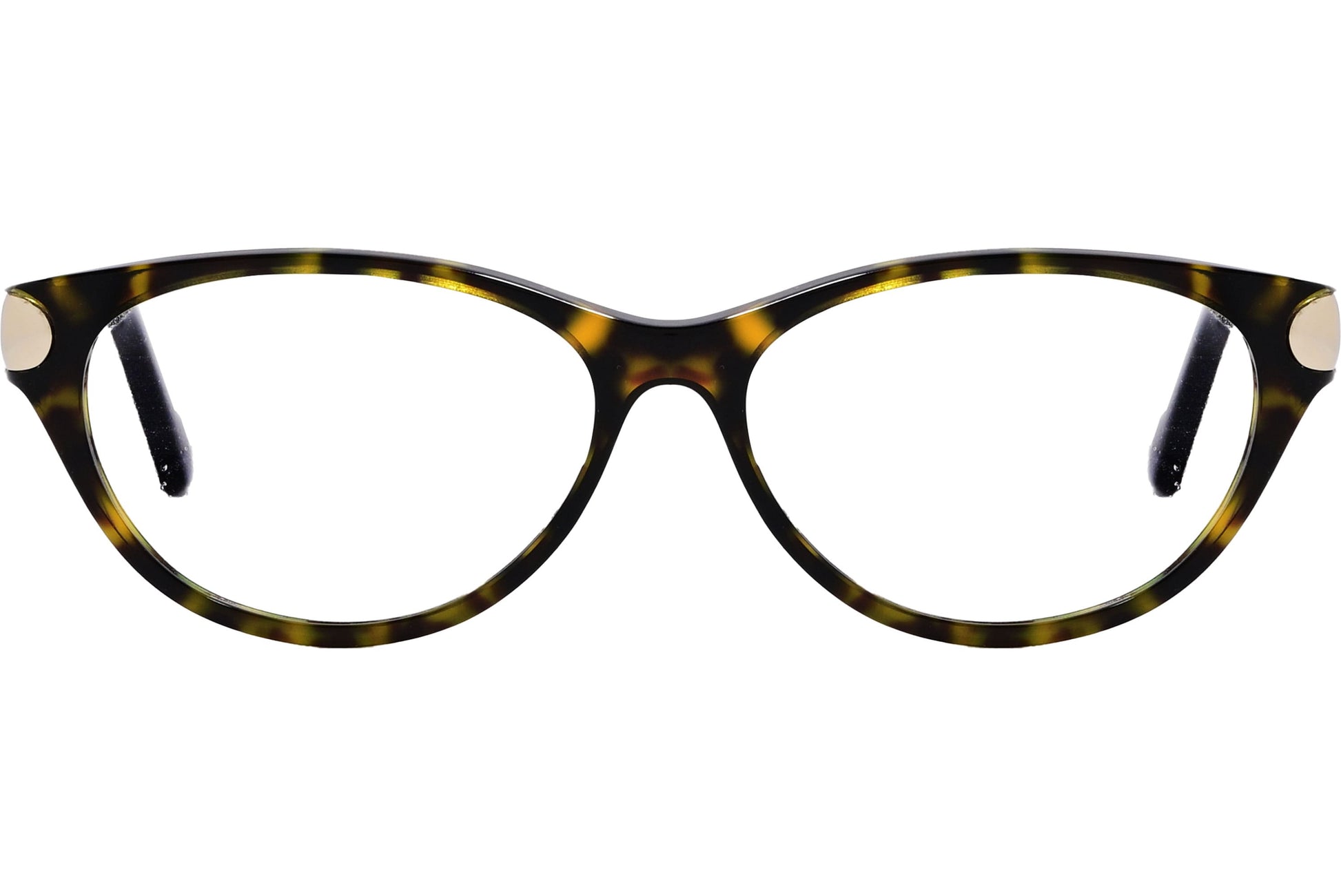 Balenciaga Cat-Eye Tortoise Eyeglasses Frame Viewed From Front Angle.