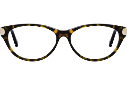 Balenciaga Cat-Eye Tortoise Eyeglasses Frame Viewed From Front Angle.