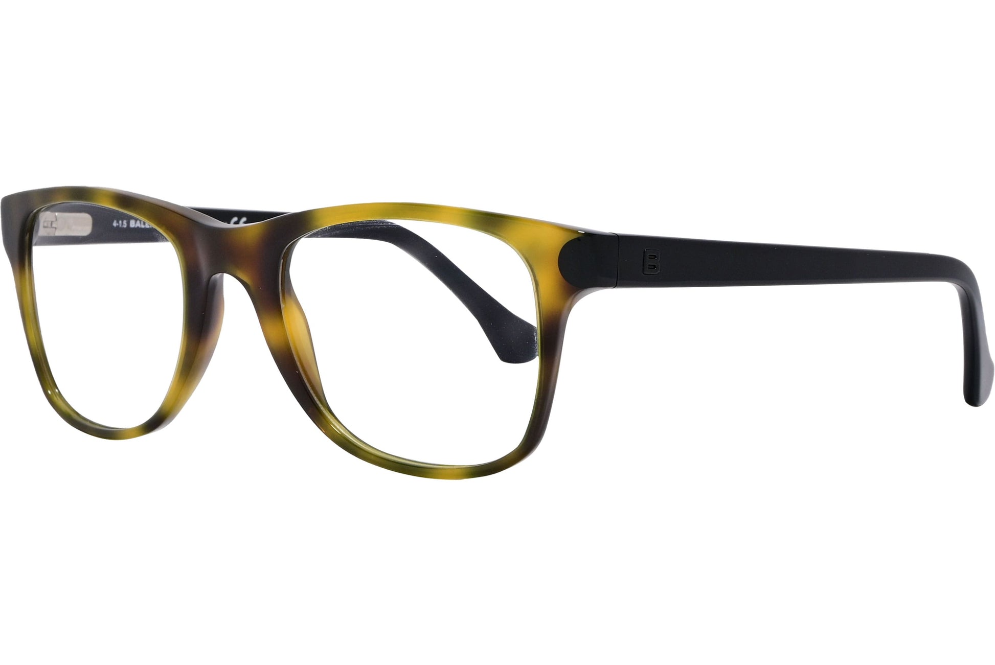 Balenciaga Wayfarer Tortoise Eyeglasses Frame Viewed From A 45-Degree Angle.