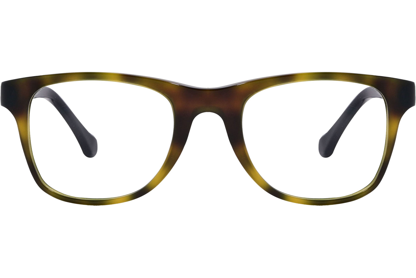 Balenciaga Wayfarer Tortoise Eyeglasses Frame Viewed From Front Angle.