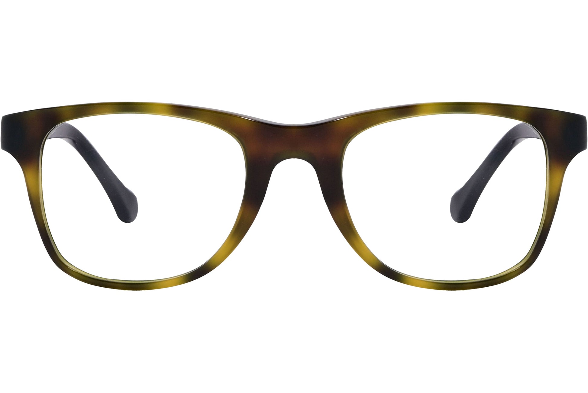 Balenciaga Wayfarer Tortoise Eyeglasses Frame Viewed From Front Angle.