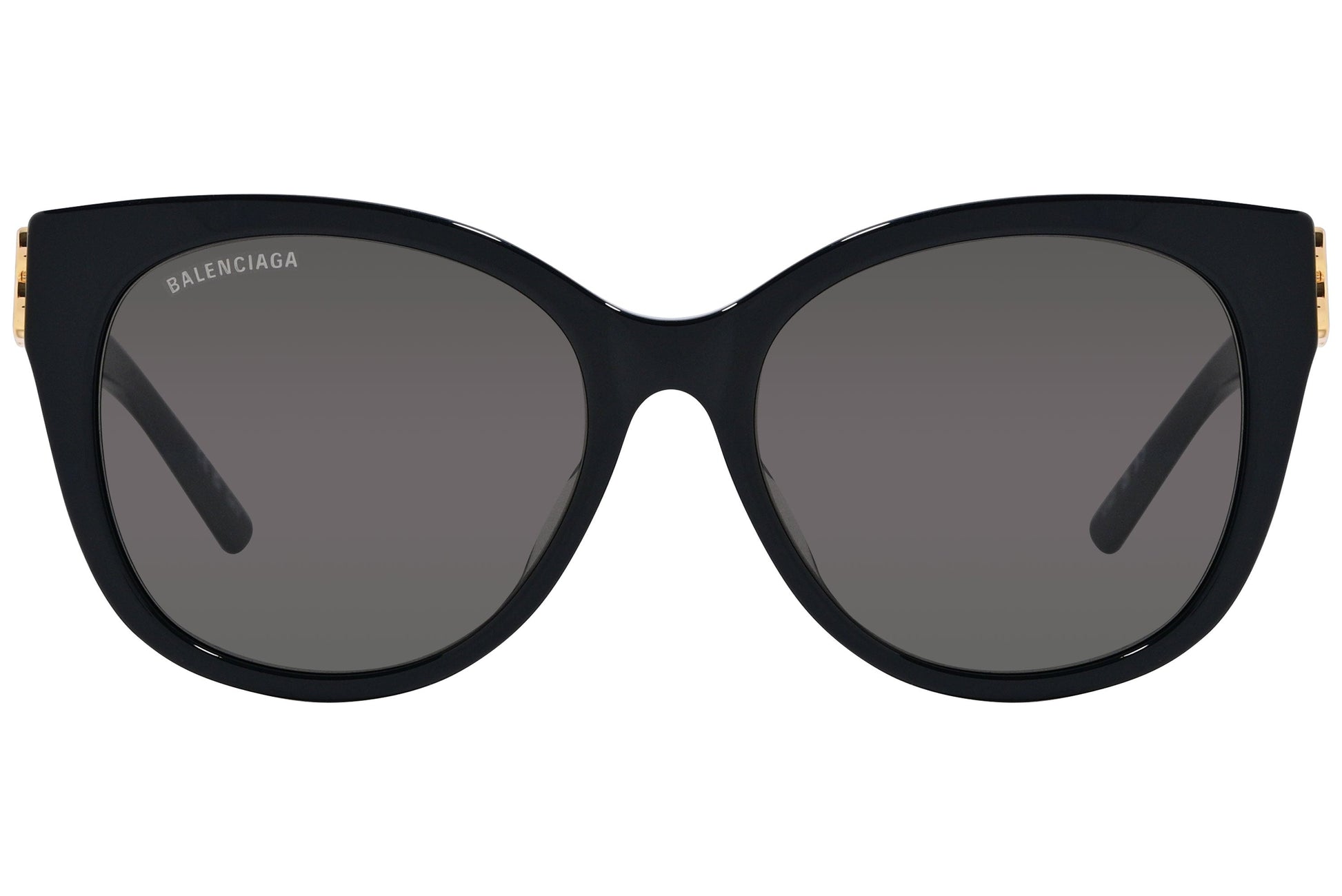 Balenciaga Black Color Square Sunglasses Viewed From Front Angle.