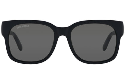 Balenciaga Black Color Rectangle Sunglasses Viewed From Front Angle.