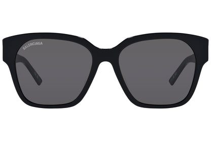 Balenciaga Black Color Square Sunglasses Viewed From Front Angle.