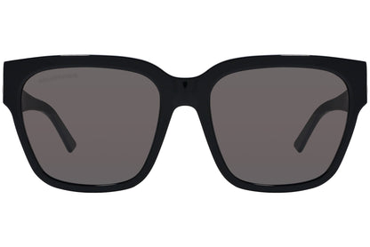 Balenciaga Black Color Square Sunglasses Viewed From Front Angle.