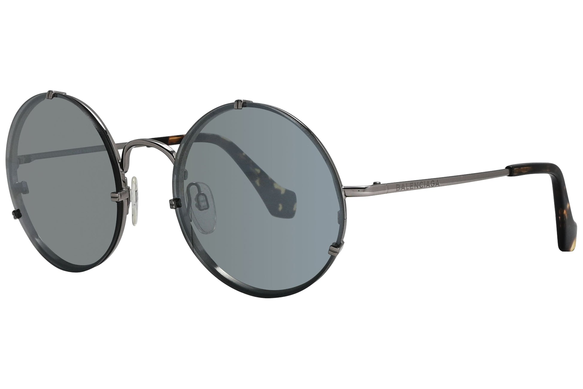 Balenciaga Round Gray Sunglasses Model: BA86-14C Side View