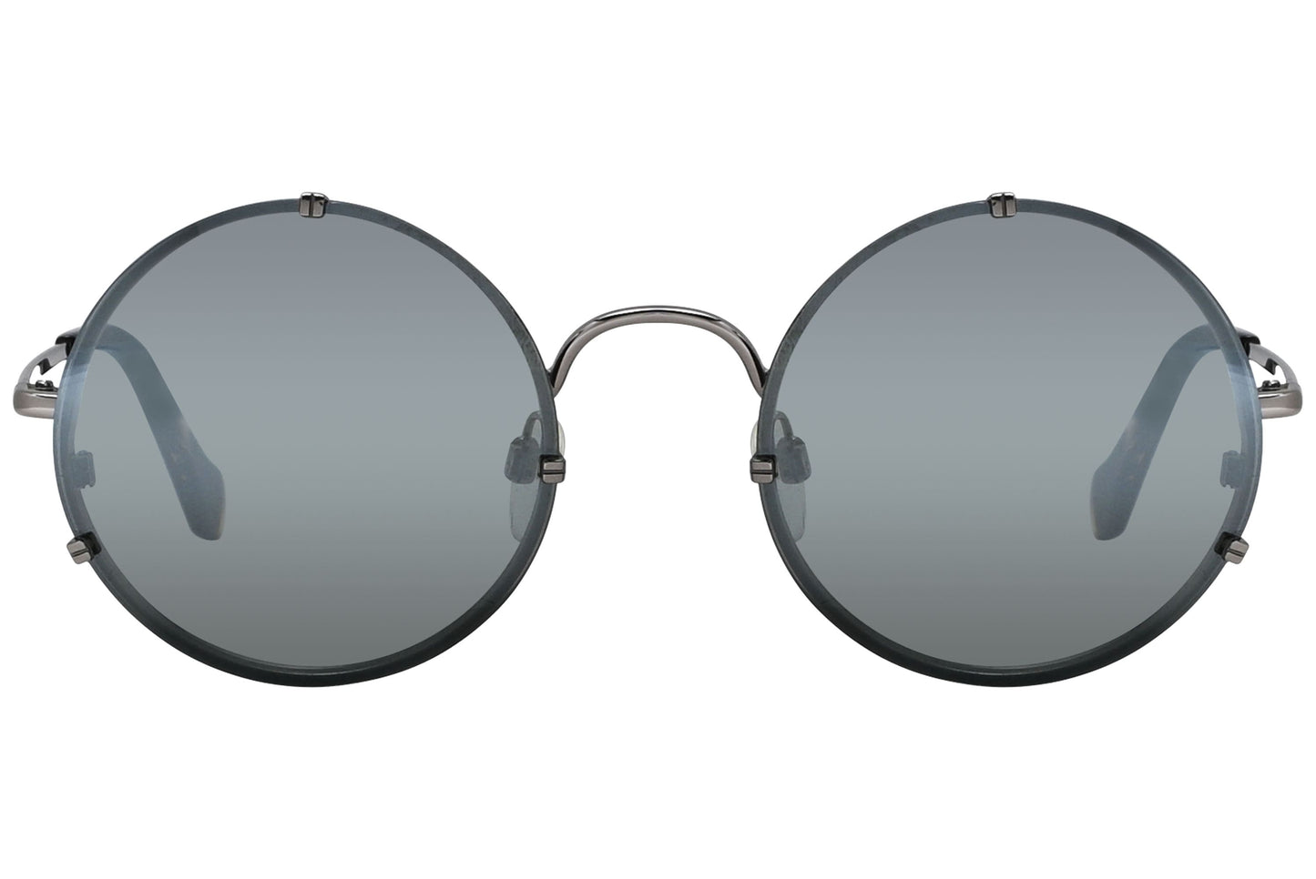 Balenciaga Round Gray Sunglasses Model: BA86-14C Front View