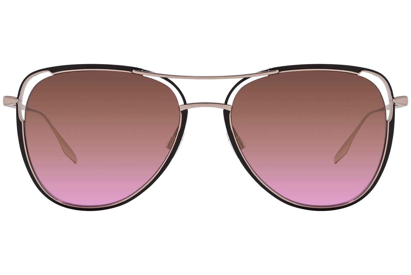 Barton Perreira Pink Color Square Sunglasses Viewed From Front Angle.