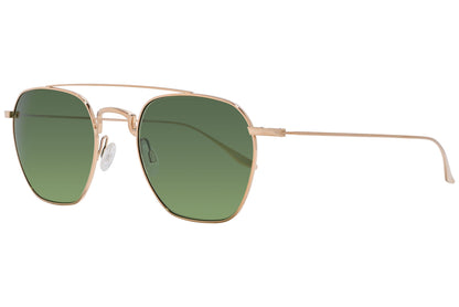 Barton Perreira Green Color Square Sunglasses Viewed From A 45-Degree Angle.