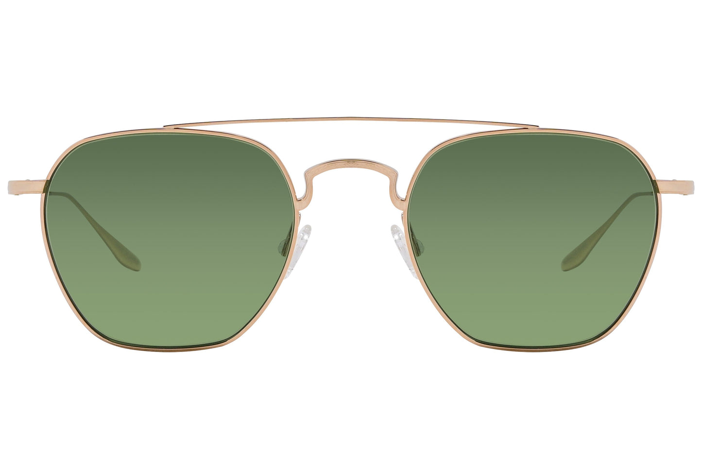 Barton Perreira Green Color Square Sunglasses Viewed From Front Angle.