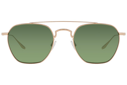 Barton Perreira Green Color Square Sunglasses Viewed From Front Angle.