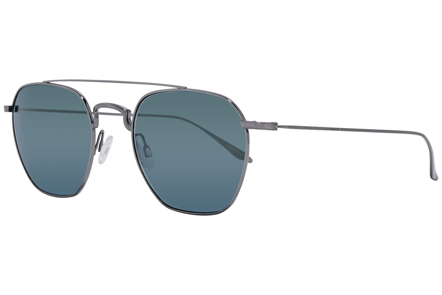 Barton Perreira Silver Color Aviator Sunglasses Viewed From A 45-Degree Angle.