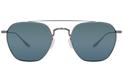 Barton Perreira Silver Color Aviator Sunglasses Viewed From Front Angle.