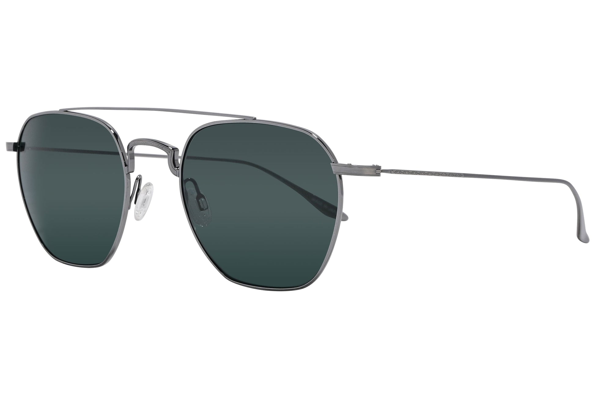 Barton Perreira Silver Color Aviator Sunglasses Viewed From A 45-Degree Angle.