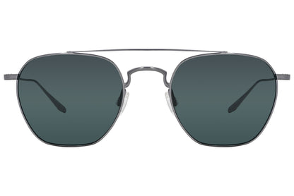 Barton Perreira Silver Color Aviator Sunglasses Viewed From Front Angle.