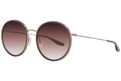 Barton Perreira Gold Color Round Sunglasses Viewed From A 45-Degree Angle.