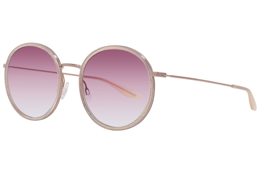 Barton Perreira Pink Color Round Sunglasses Viewed From A 45-Degree Angle.