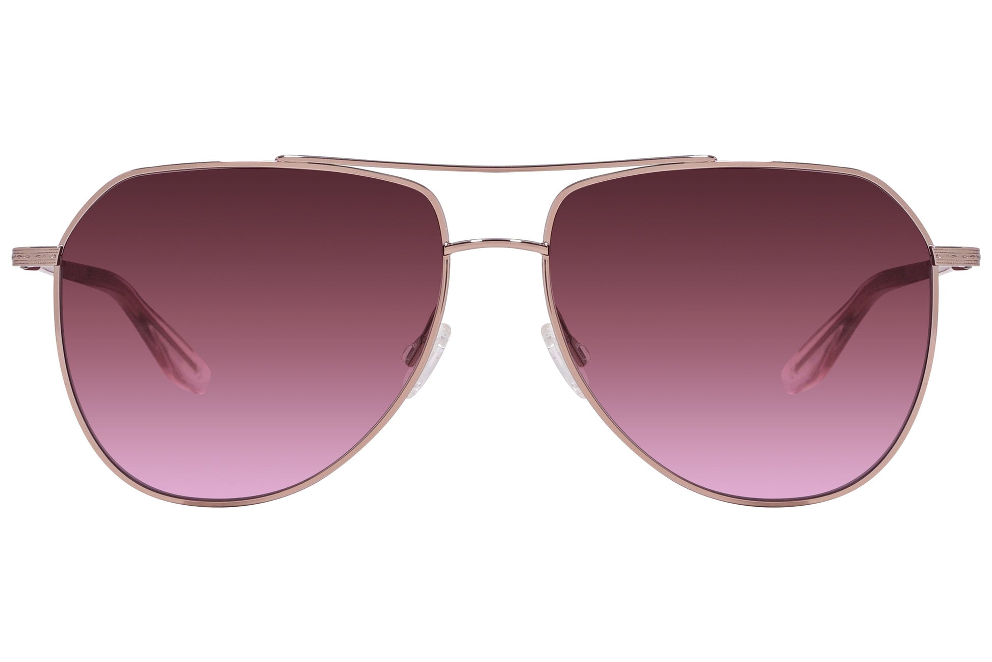 Barton Perreira Pink Color Aviator Sunglasses Viewed From Front Angle.