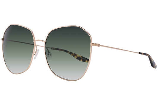 Barton Perreira Gold Color Hexagonal Sunglasses Viewed From A 45-Degree Angle.