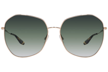 Barton Perreira Gold Color Hexagonal Sunglasses Viewed From Front Angle.