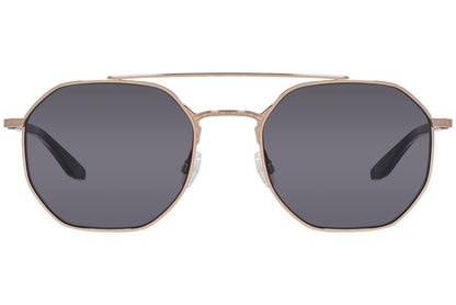 Barton Perreira Gold Color Hexagonal Sunglasses Viewed From Front Angle.