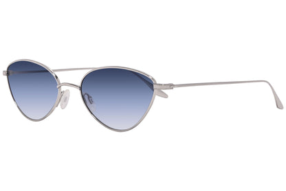 Barton Perreira Blue Color Cat-Eye Sunglasses Viewed From A 45-Degree Angle.