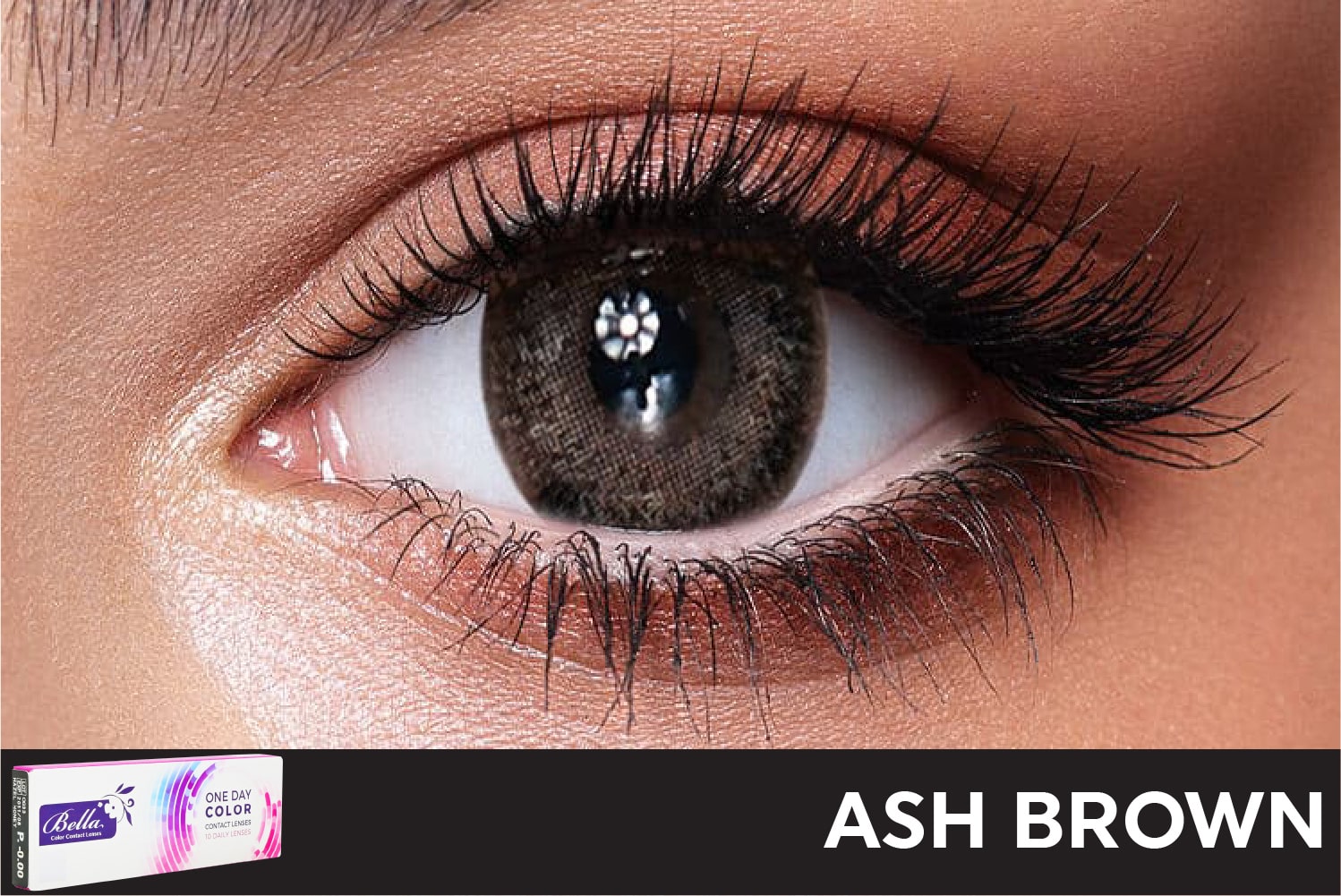 Bella Daily Ash Brown Contact Lenses