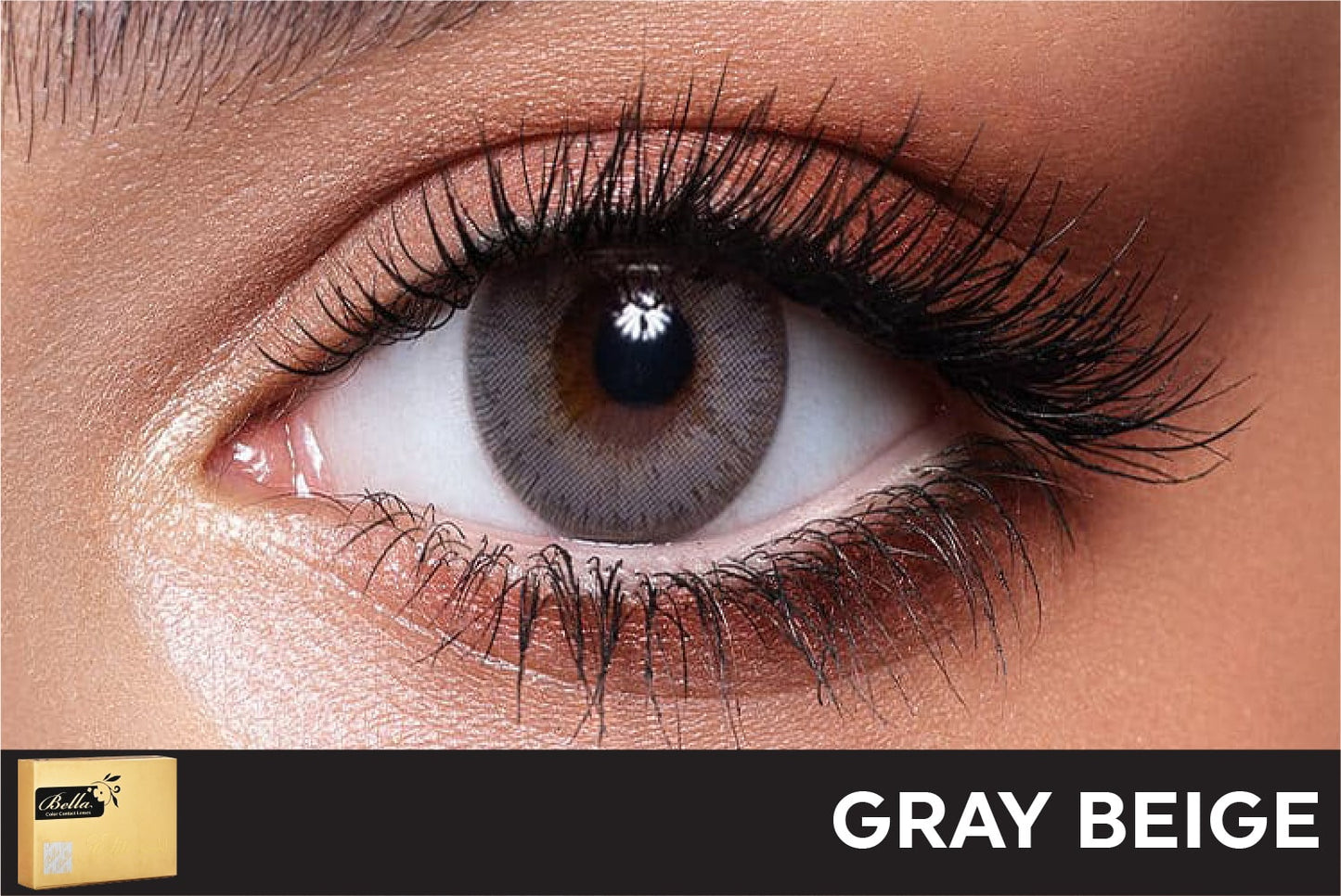 Bella Elite Gray Beige Contact Lenses