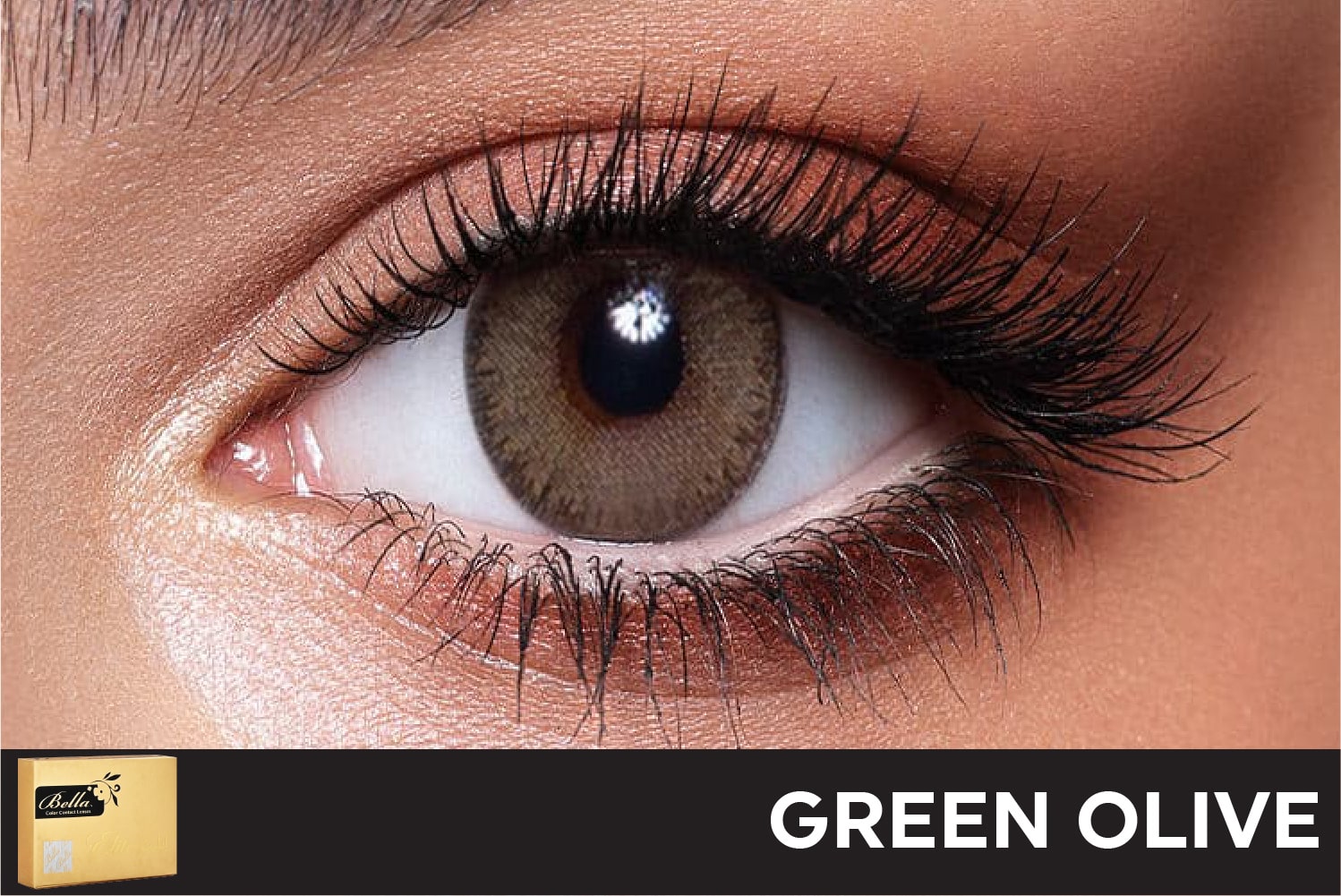 Bella Elite Green Olive Contact Lenses