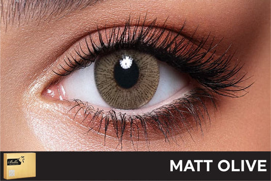 Bella Elite Matt Olive Contact Lenses