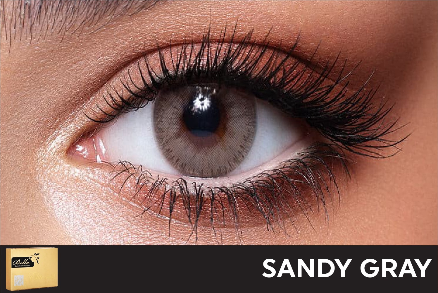 Bella Elite Sandy Gray Contact Lenses