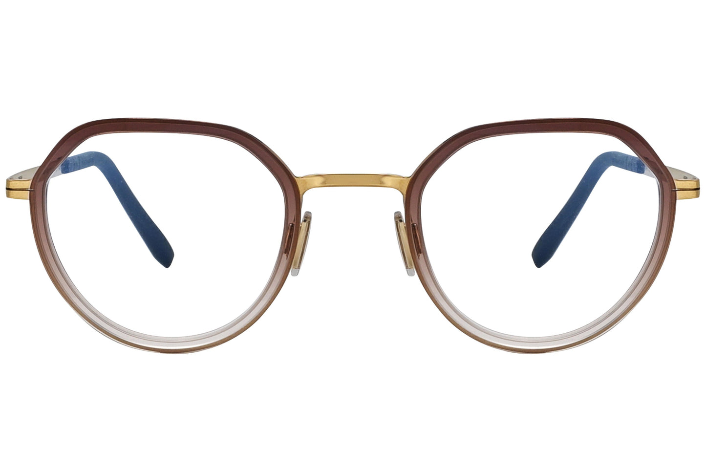 blackfin oval oval eyeglasses eyeglasses frame viewed from a 90-degree angle.