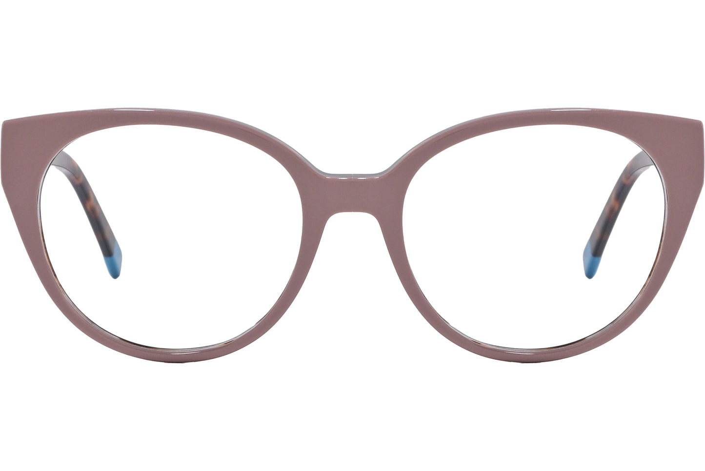 Blue Sparrow Cat-Eye Tortoise Eyeglasses Frame Viewed From Front Angle.