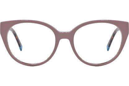 Blue Sparrow Cat-Eye Tortoise Eyeglasses Frame Viewed From Front Angle.