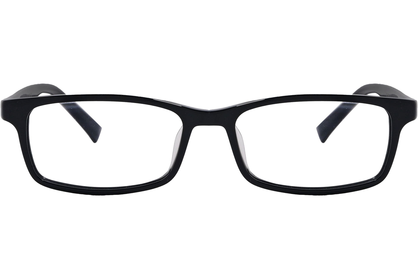 Bolon Rectangle Black Eyeglasses Frame Viewed From Front Angle.