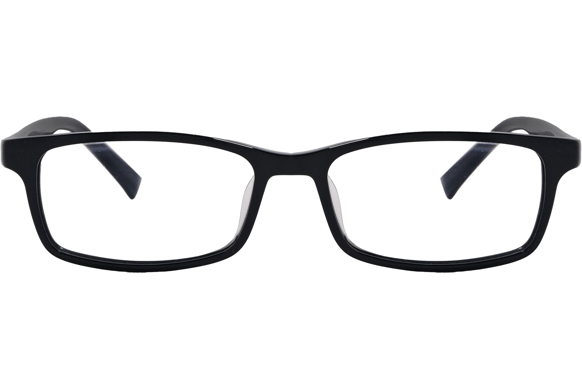 Bolon Rectangle Black Eyeglasses Frame Viewed From Front Angle.